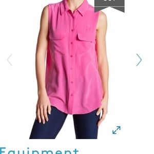 Equipment  sleeveless silk blouse small/medium
